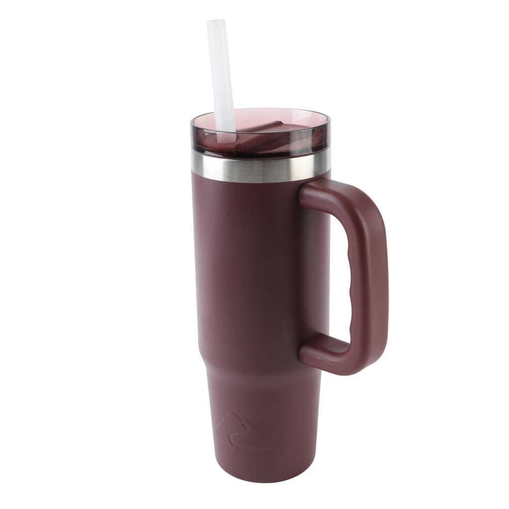 Ozark Trail 30 oz Stainless Steel Insulated Tumbler with Handle - Maroon