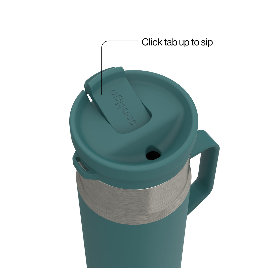 Contigo Water Bottle - 18 Oz, Stainless Steel, Vacuum Insulated Leakproof, SnapSeal Lid, Mineral Teal