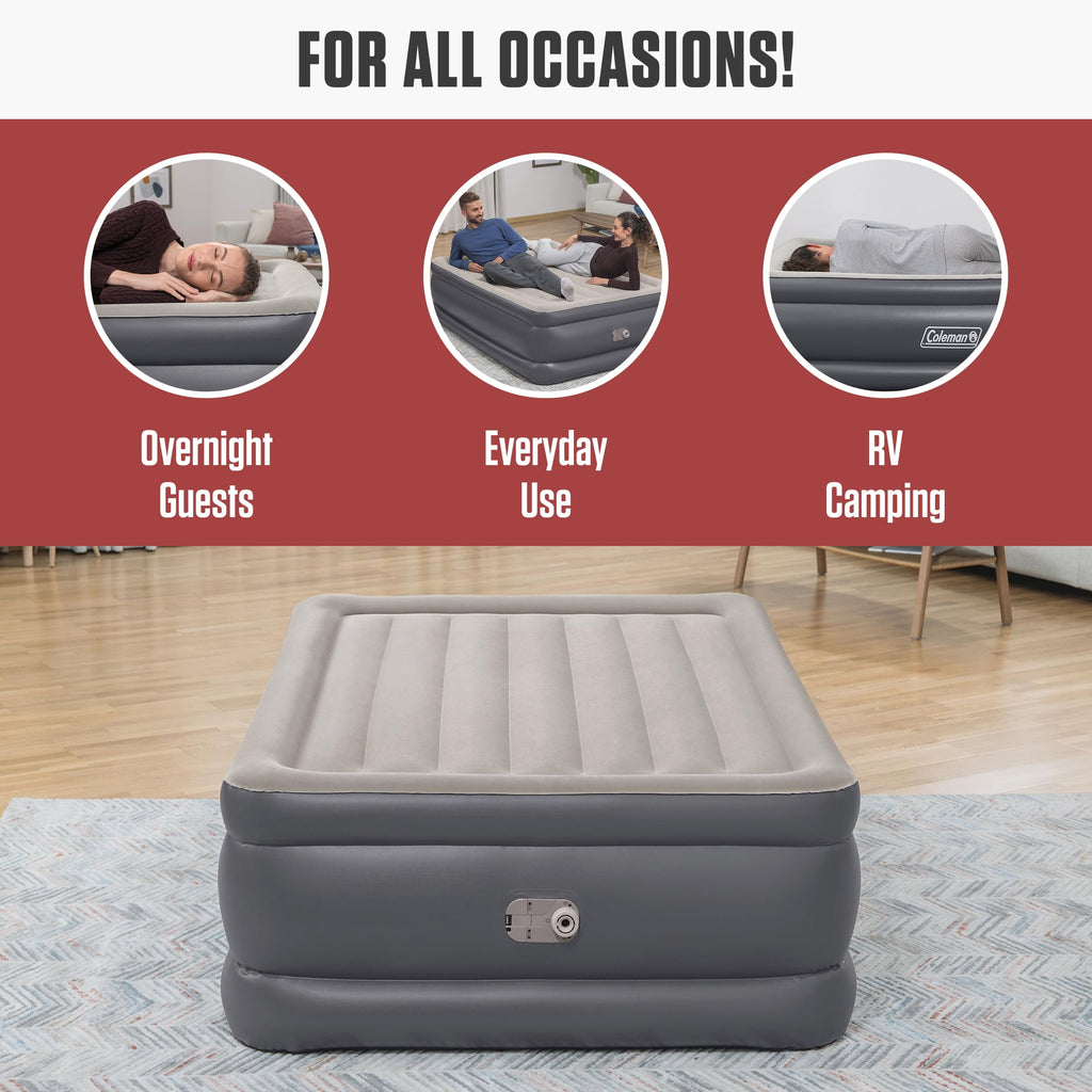 Coleman Tritech Air Mattress Full 22" with Built-in AC Pump