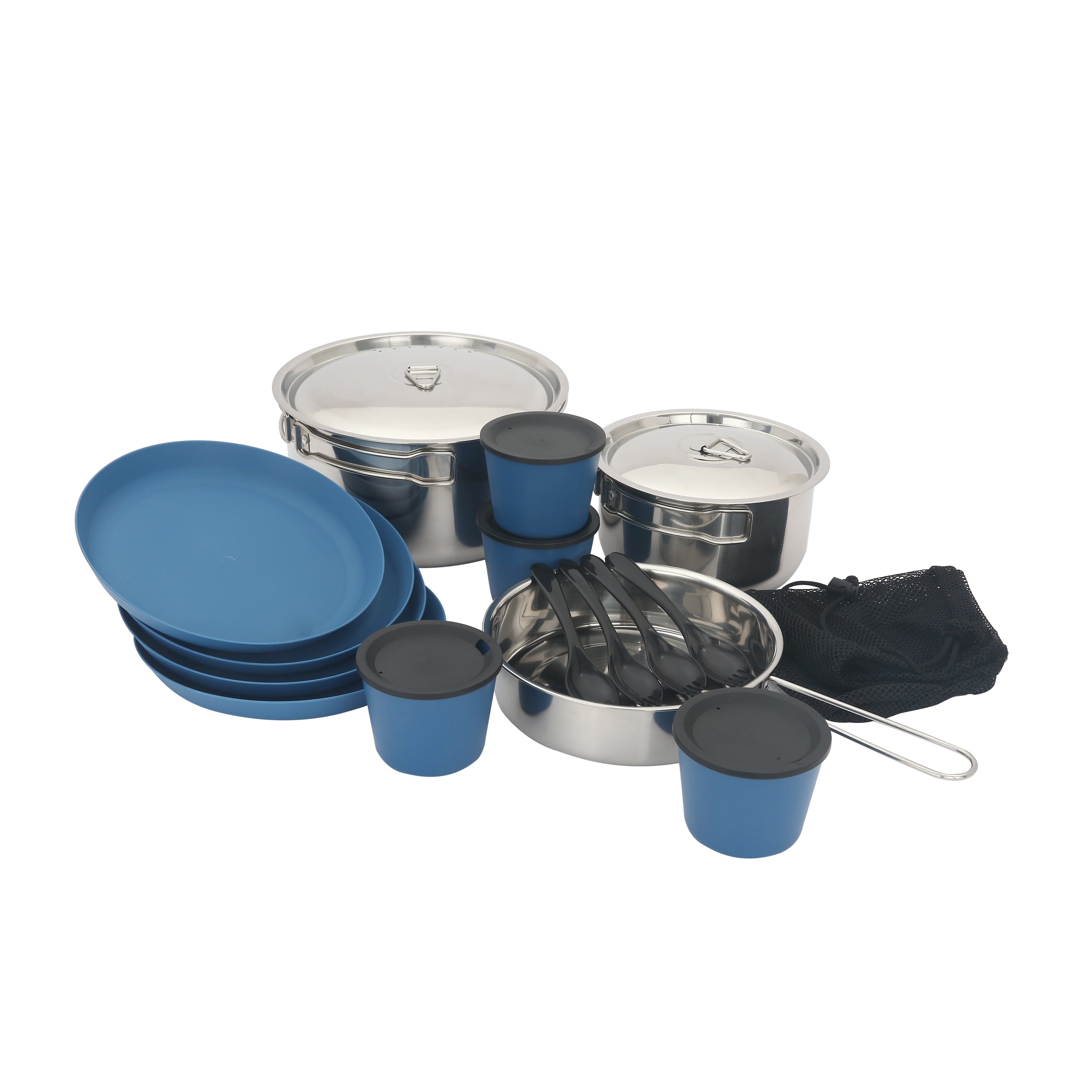 Ozark Trail 22-Piece Non-Stick Camping Mess Kit with Mesh Bag