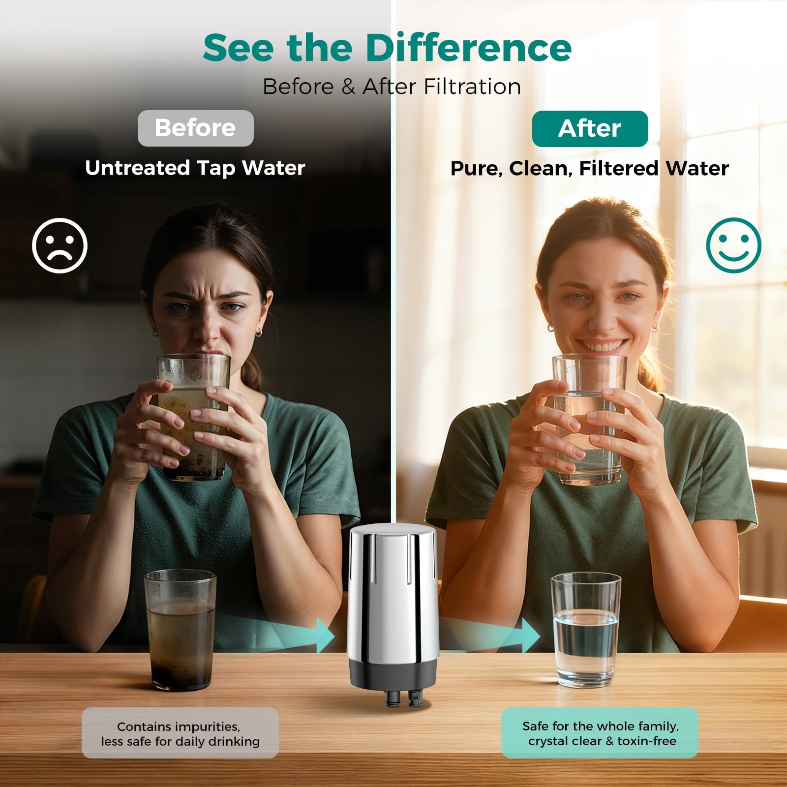Fil-Fresh 3-Pack Faucet Water Filter - Replacement for Brita Faucet Brita Faucet Water Filter, FR-200, FF-100, Brita 36311 On Tap Faucet Filter System, BPA-Free, 4-Month/100 Gallon, Chrome Finish