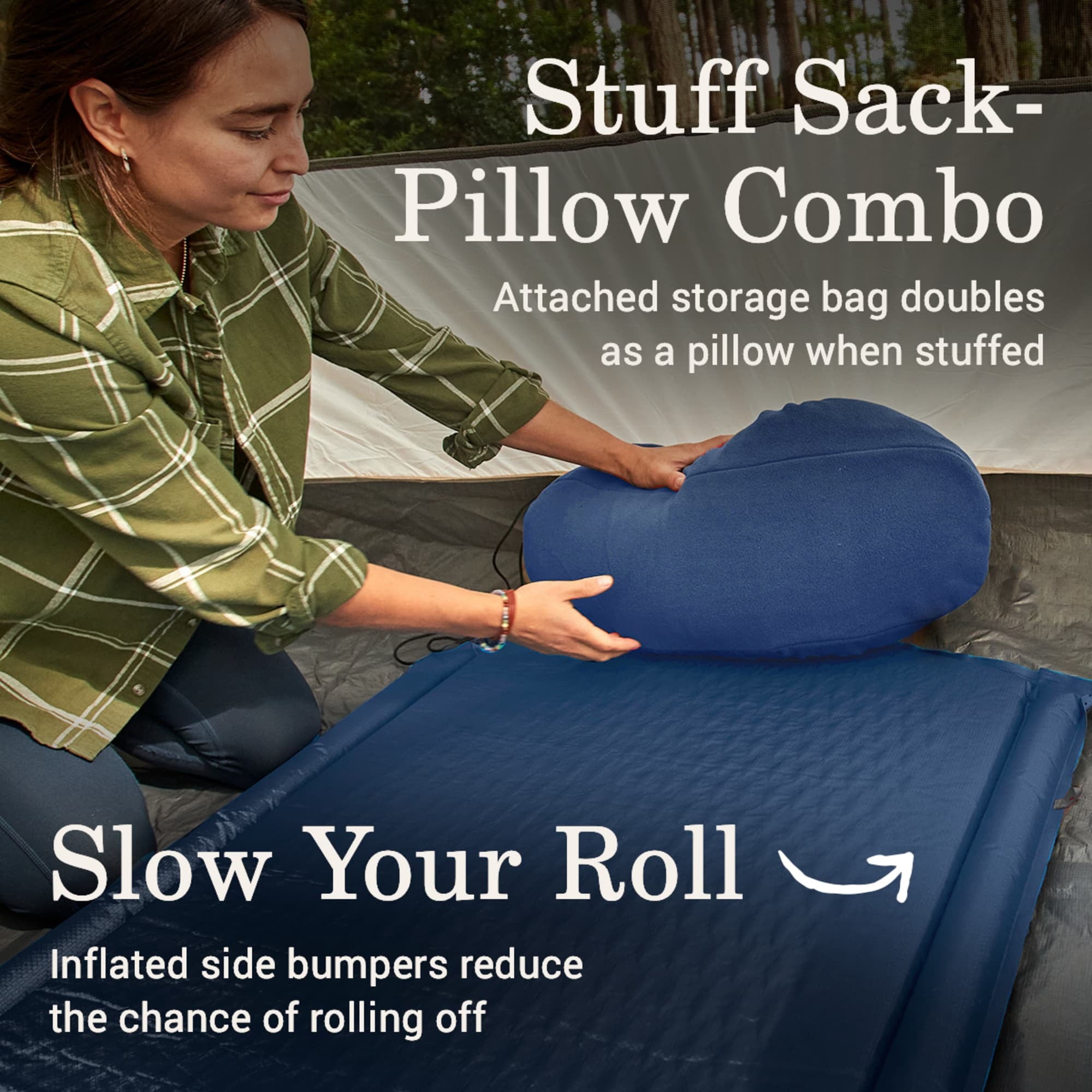 Coleman Montauk Big and Tall Self-Inflating Sleeping Pad - Blue Nights