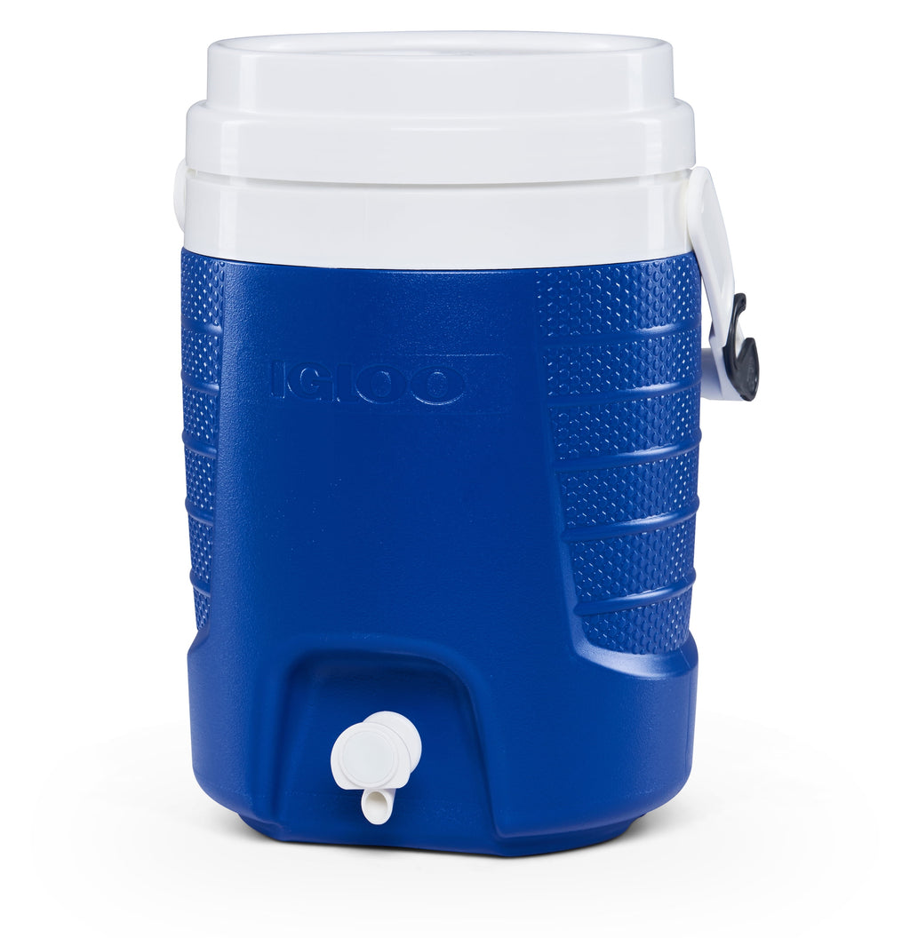 Igloo 2 Gallon Sports Plastic Beverage Jug with Hooks - Blue