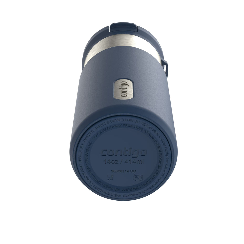 Contigo SnapSeal 14 oz Leakproof Stainless Steel Water Bottle - Vacuum-Insulated for Hot & Cold Drinks, Spill-Proof AutoClose Opening with Straw Compatibility, BPA-Free & Lead-Free, Dishwasher Safe