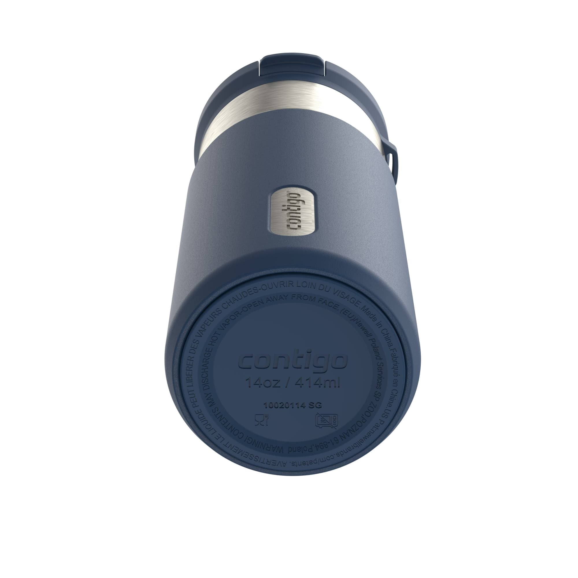 Contigo SnapSeal 14 oz Leakproof Stainless Steel Water Bottle - Vacuum-Insulated for Hot & Cold Drinks, Spill-Proof AutoClose Opening with Straw Compatibility, BPA-Free & Lead-Free, Dishwasher Safe