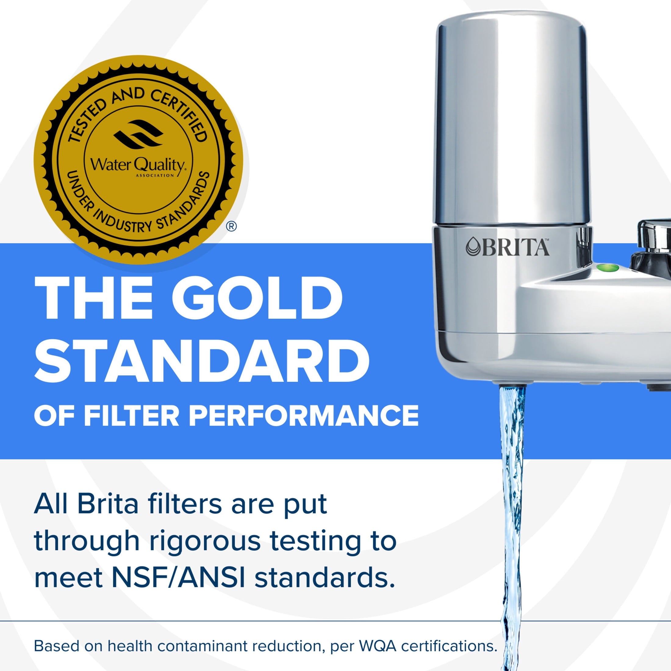 Brita Elite Chrome - Faucet Water Filter System, 2 Replacement Filters, Reduces Lead