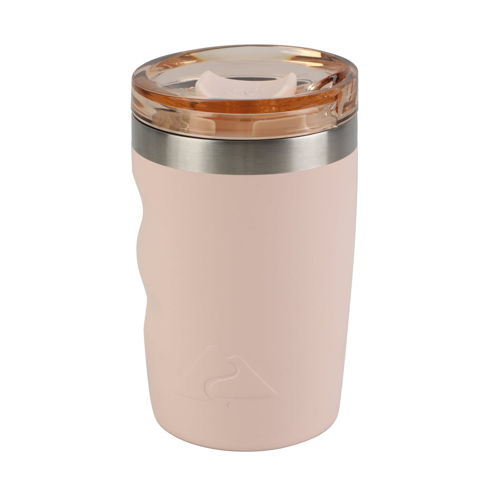 Ozark Trail 12oz Ceramic Lined Stainless Steel Insulated Travel Tumbler with Slider Lid - Frosted Peach