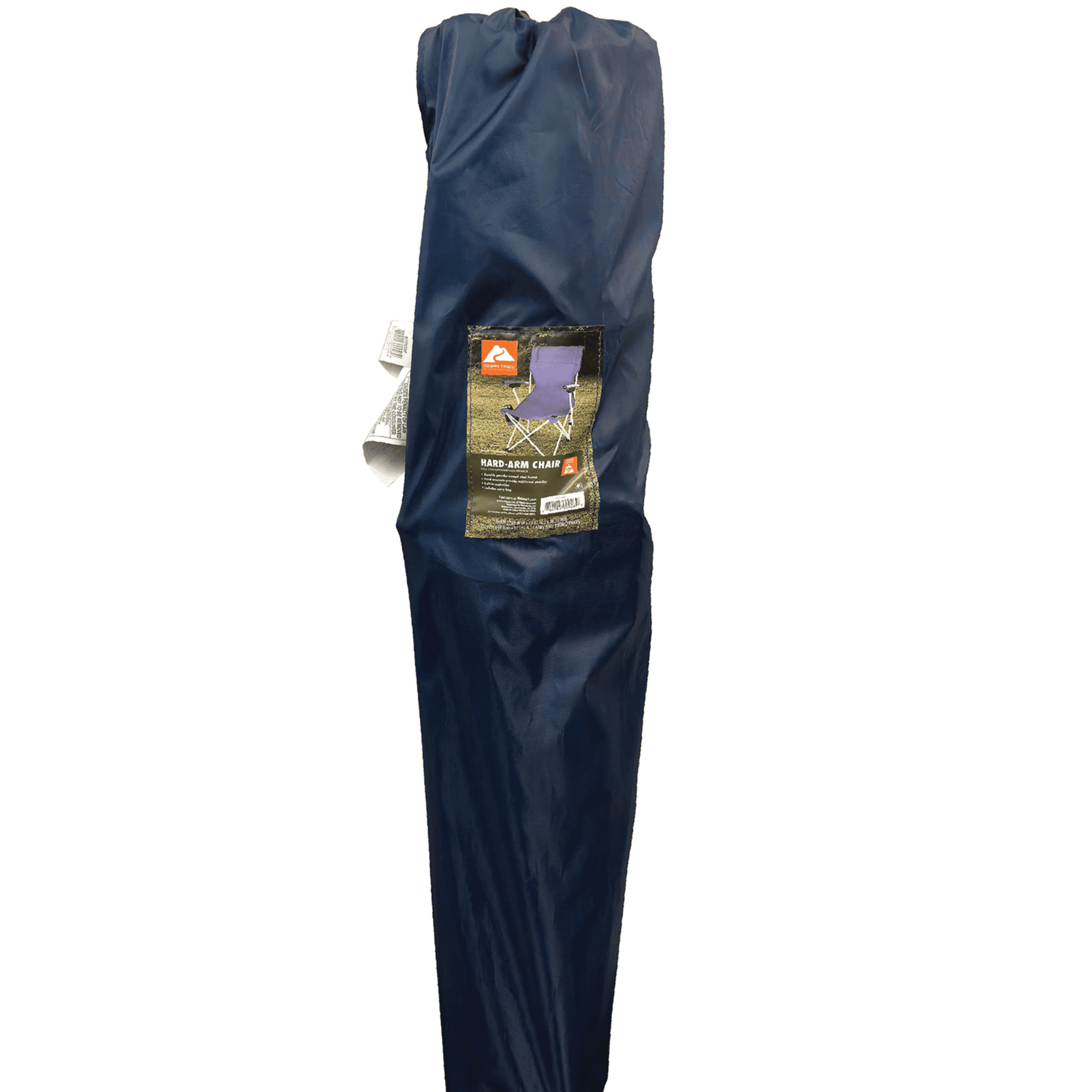 Ozark Trail Hard Arm Camping Chair with Durable Polyester Seat and Steel Frame - Portable with Cup Holder
