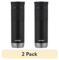 Contigo Byron 2.0 Stainless Steel Travel Mug with SNAPSEAL Lid and Grip in Black - 24 fl oz. - 2-Pack