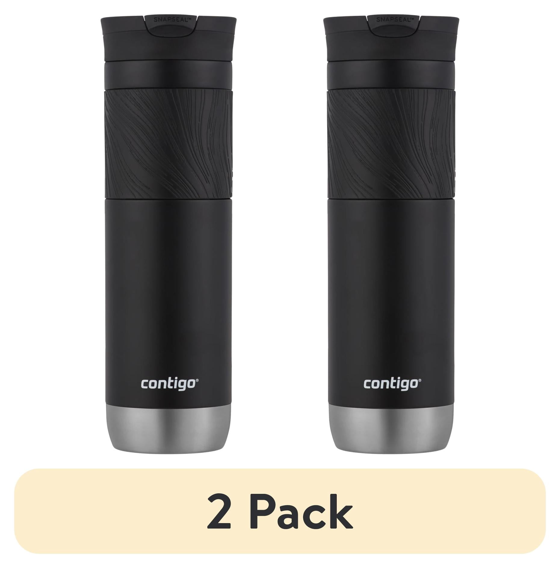 Contigo Byron 2.0 Stainless Steel Travel Mug with SNAPSEAL Lid and Grip in Black - 24 fl oz. - 2-Pack