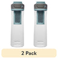 Contigo Clybourn Plastic FreeFlow Filter Water Bottle with AUTOSEAL Lid 24 oz. - Salt, with Replacable Filter - 2-Pack