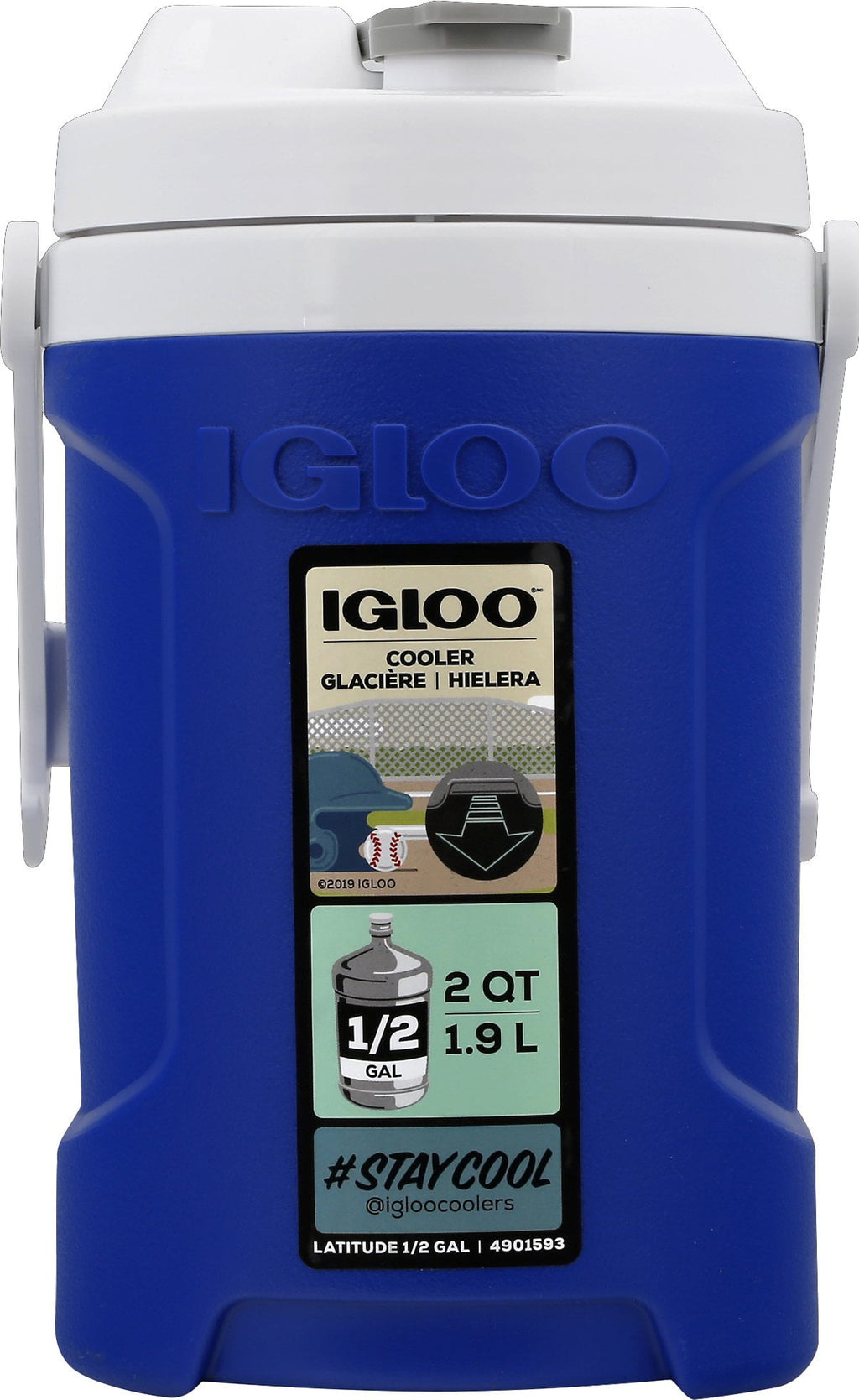 Igloo 31297 Latitude Beverage Cooler - Blue, 1/2-Gallon - Quantity 1 — Residential Use, Standard Application