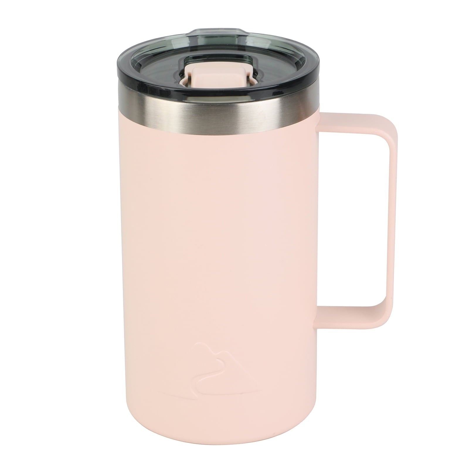 Ozark Trail 22oz Ceramic Lined Stainless Steel Insulated Coffee Mug with Magnetic Tritan Transparent Slider Lid - Frosted Peach
