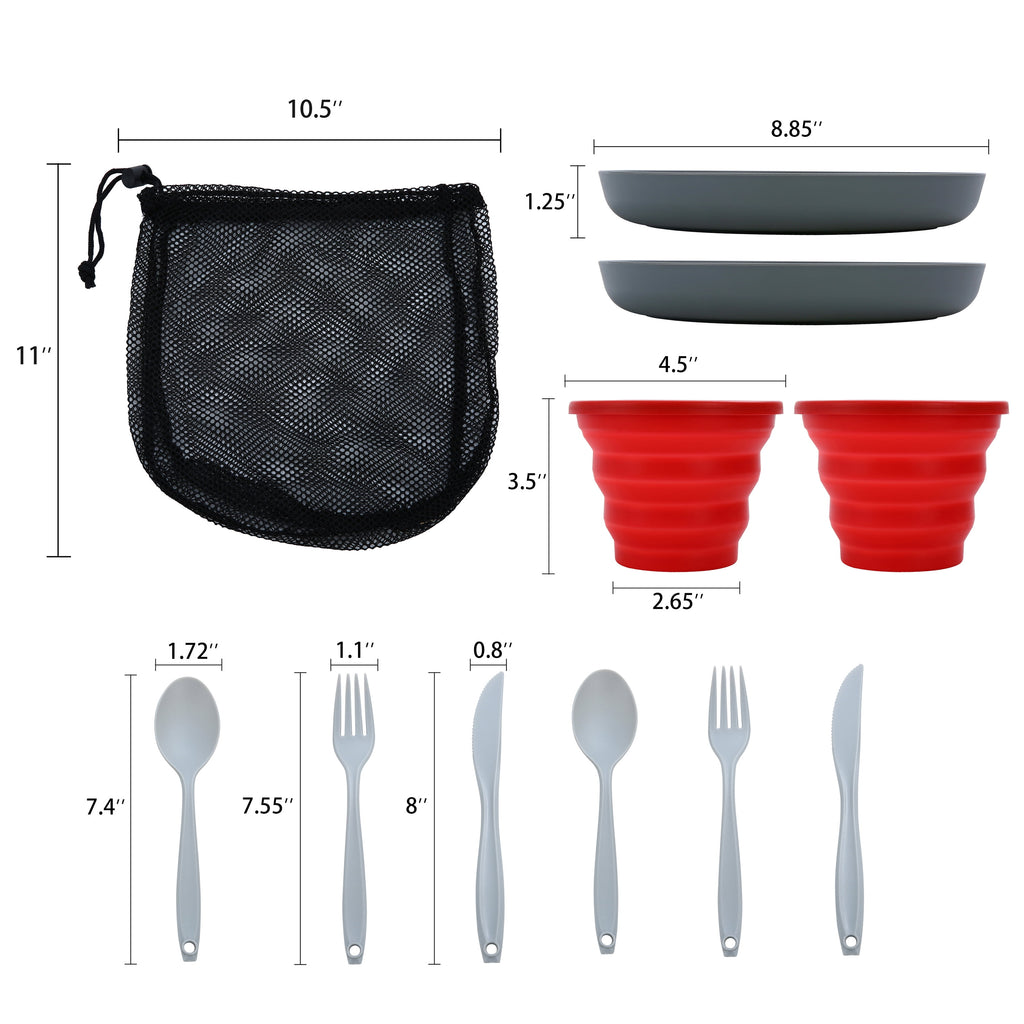 Ozark Trail 11-Piece Silicone Camping Mess Kit