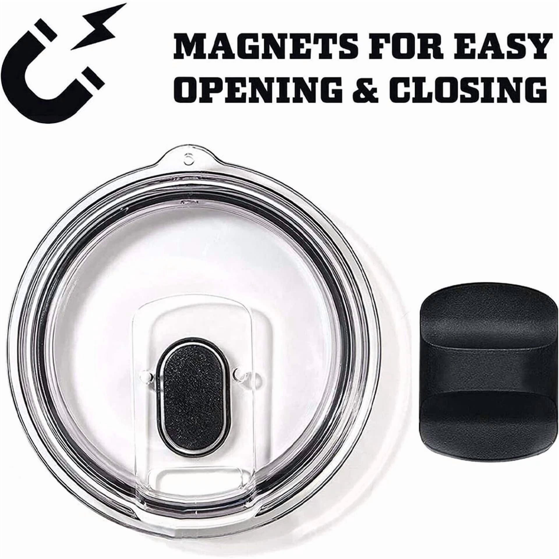 BEST- 2X 30 Oz Splash Spill Proof Magnetic Slider Lid For Yeti Rambler Tumbler Cup