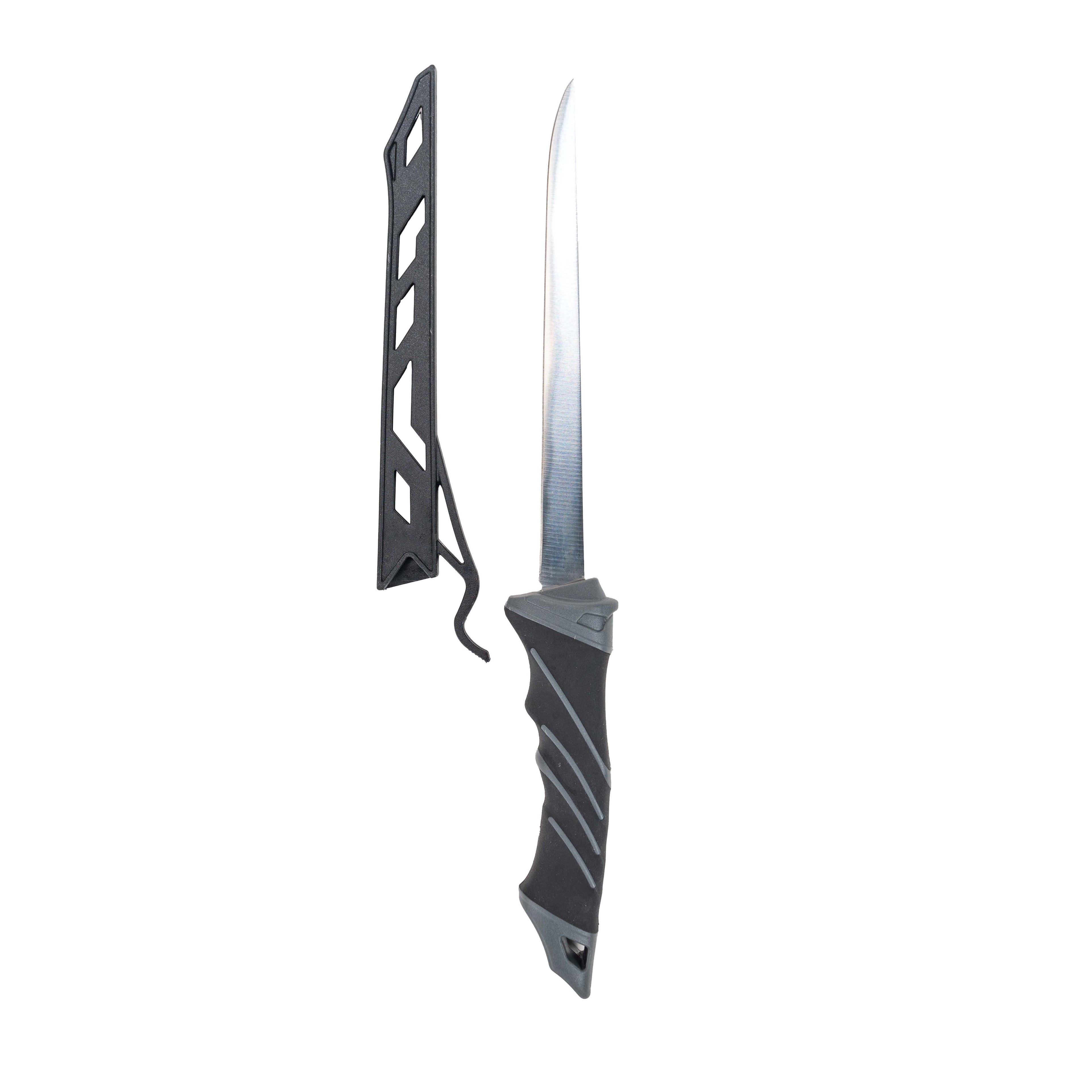 Ozark Trail 7 in Stainless Steel Fillet Knife with Soft Grip Handle & Sheath