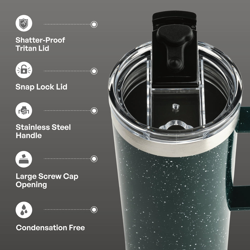 TAL 20oz Stainless Steel Mountaineer Travel Mug - Teal Speckle