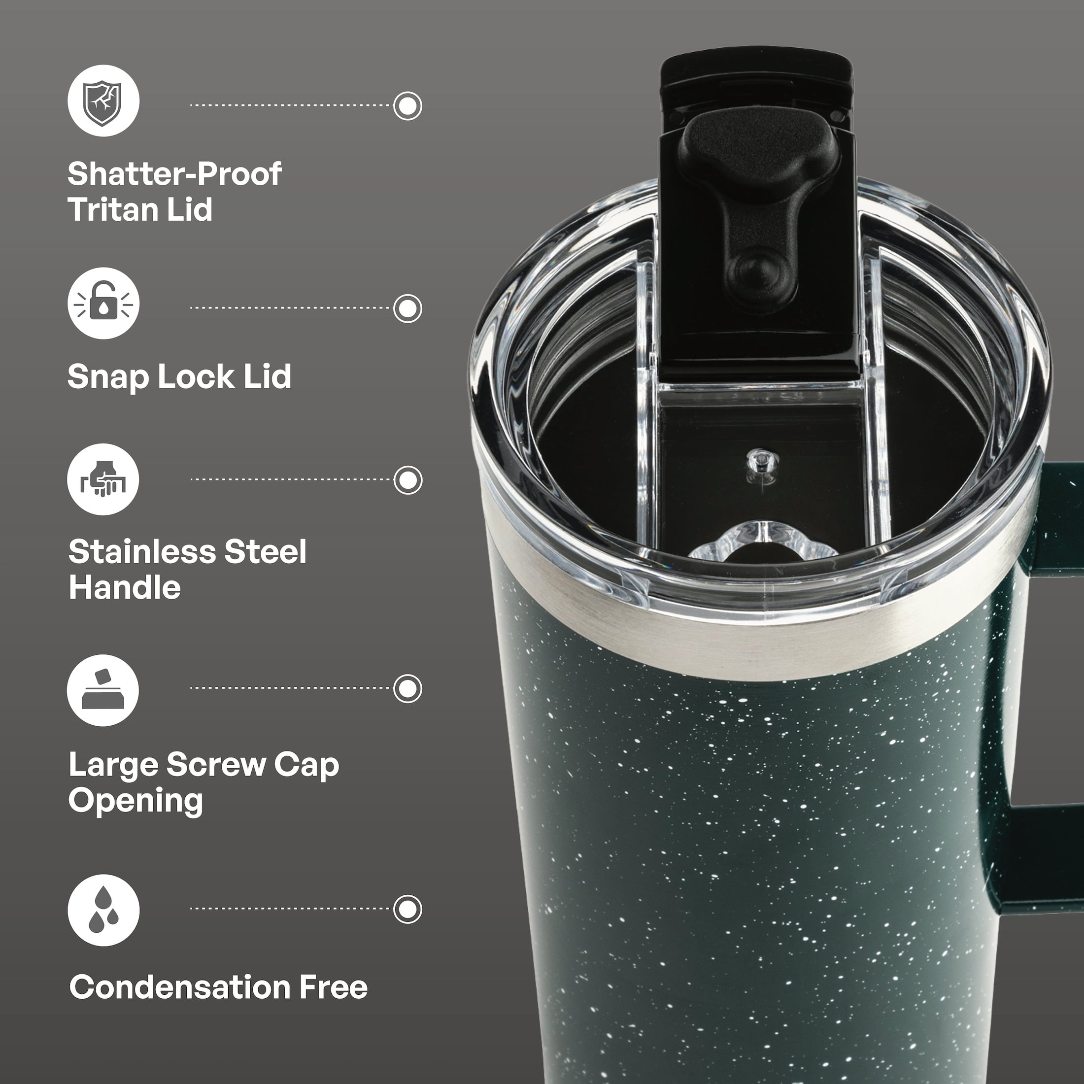 TAL 20oz Stainless Steel Mountaineer Travel Mug - Teal Speckle