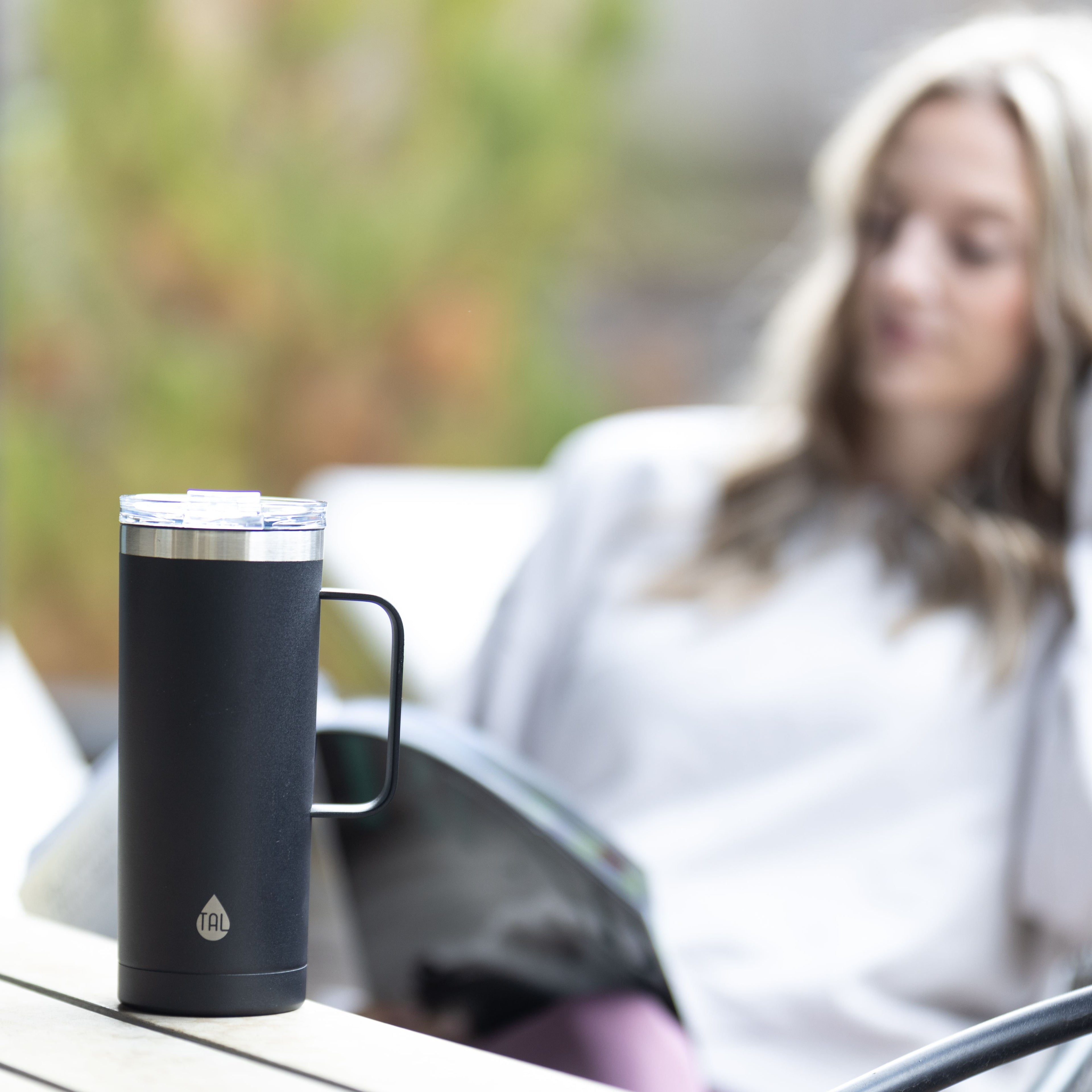 TAL 20 oz Insulated Travel Coffee Mug Black