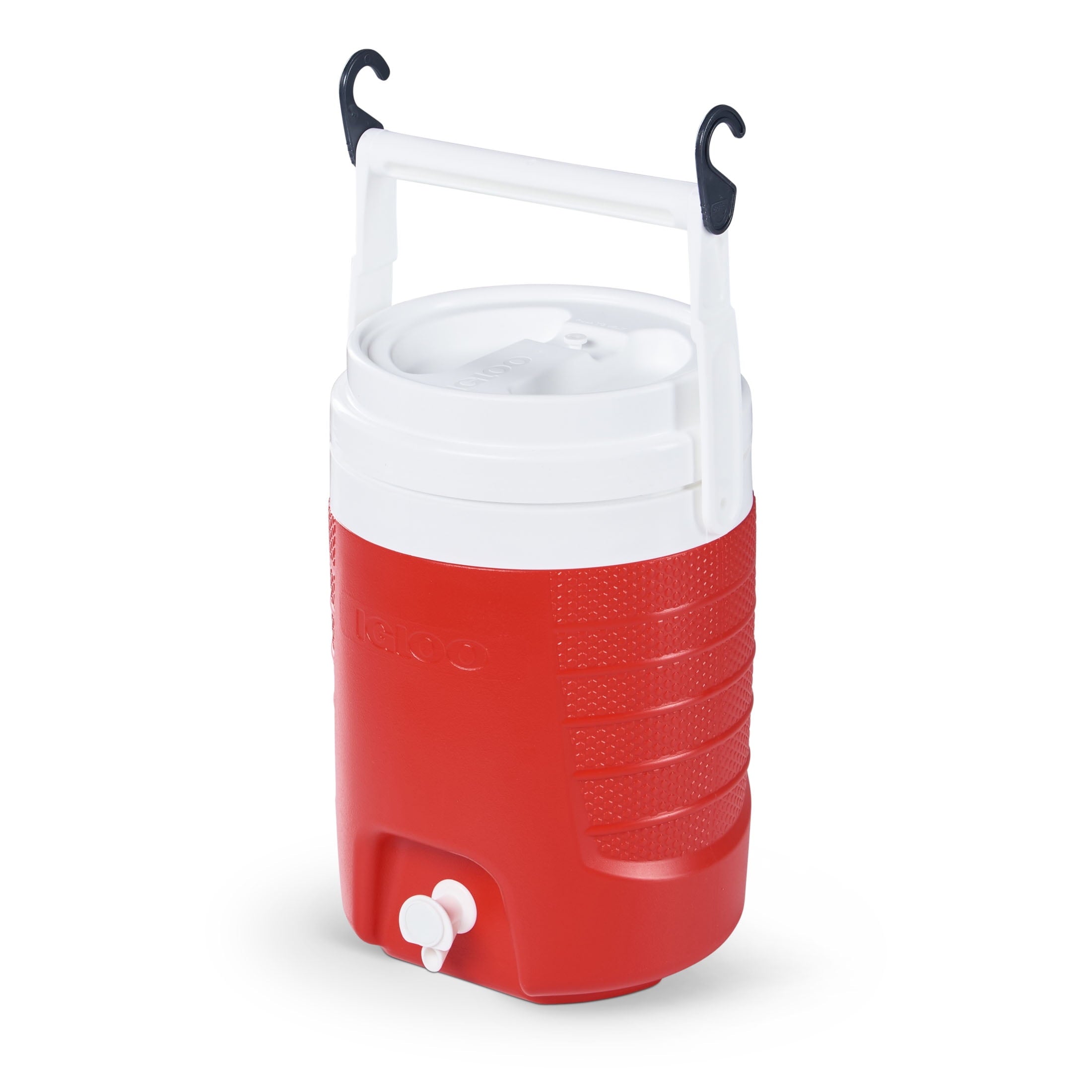 Igloo 2 Gallon Sports Plastic Beverage Jug with Hooks - Red