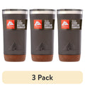 Ozark Trail 18 oz Stainless Steel Insulated Tumbler with Cork Bottom - Black - 3-Pack