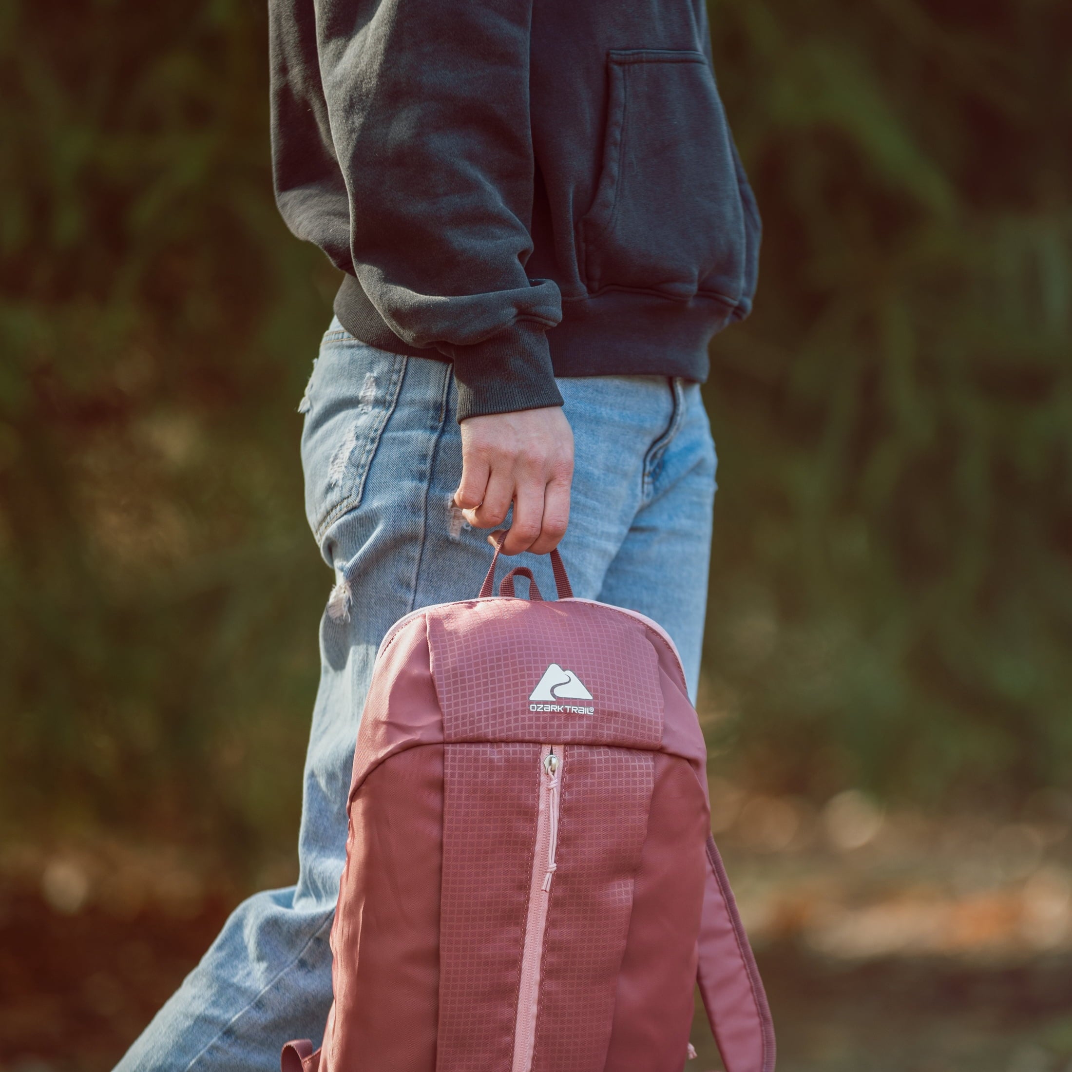 Ozark Trail 10L Adult/Teen Embossed Polyester Daypack Backpack - Rose
