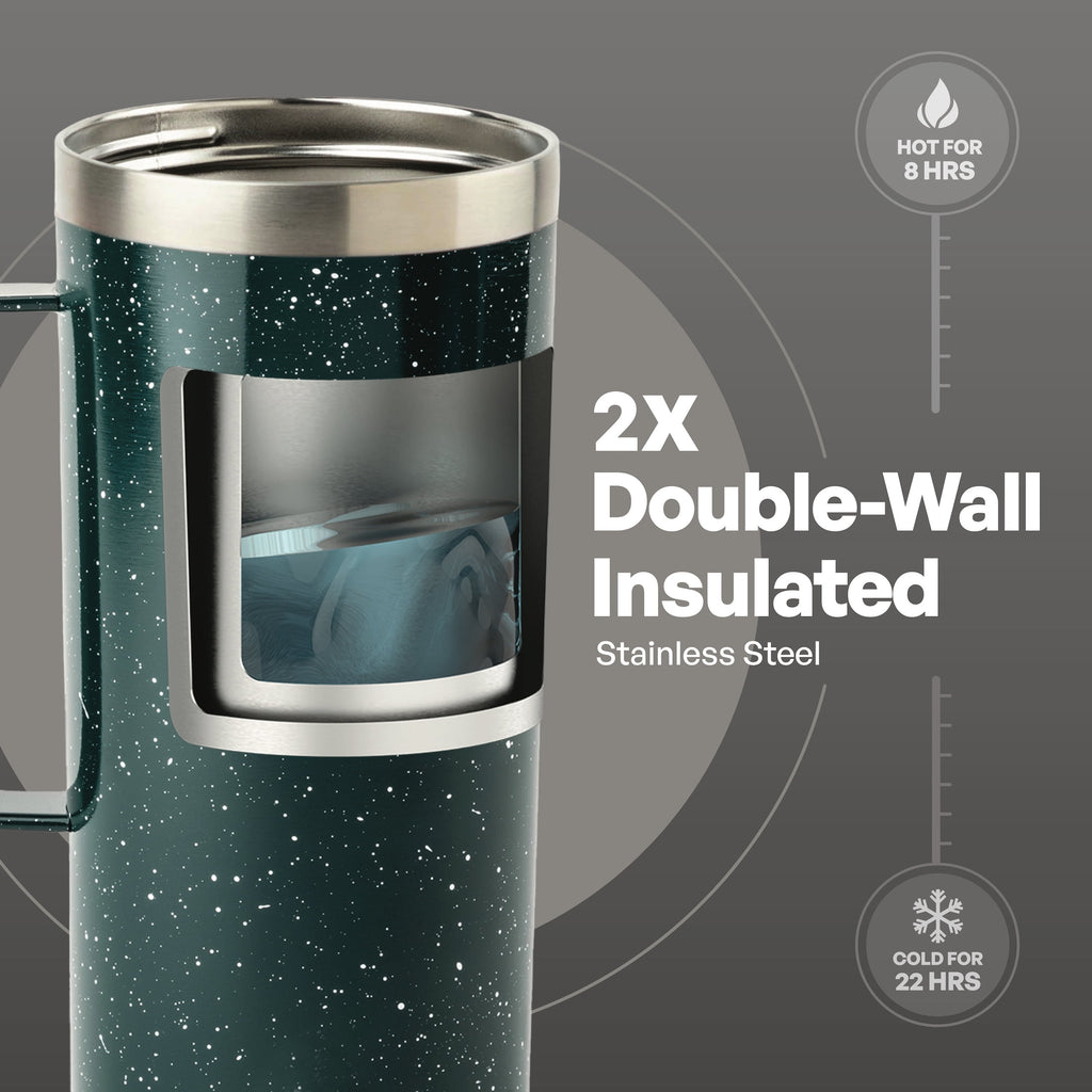 TAL 20oz Stainless Steel Mountaineer Travel Mug - Teal Speckle