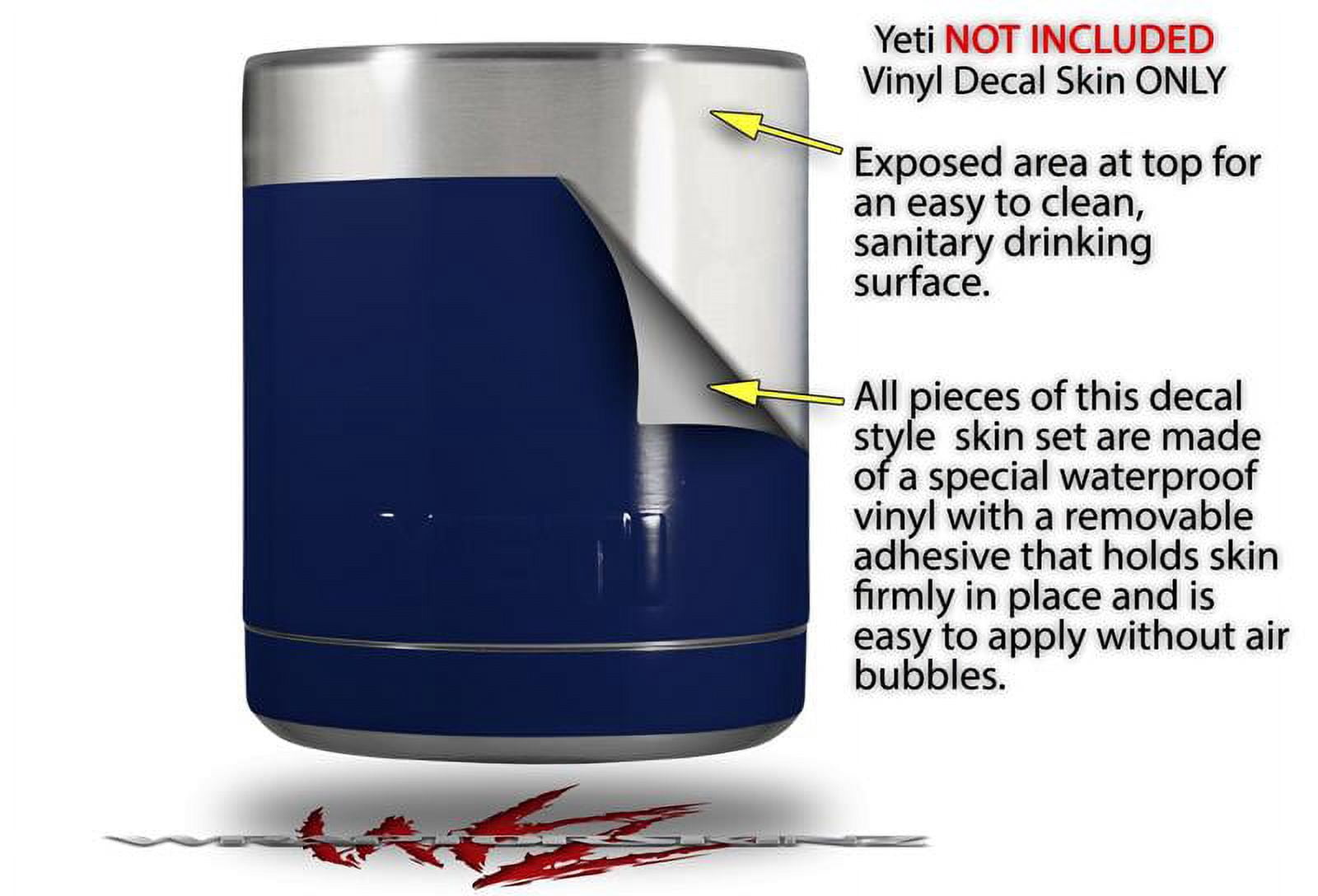 Skin Decal Wrap for Yeti Rambler Lowball - Solids Collection Navy Blue by WraptorSkinz