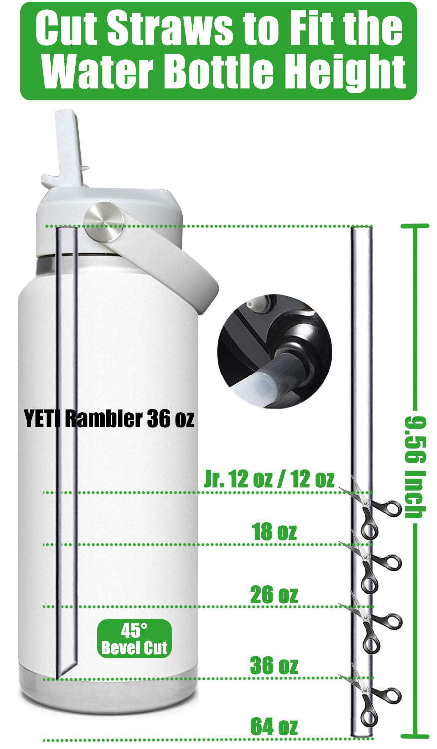 Straw Lid for YETI Rambler 18 oz - 26 oz 36 oz 64 oz