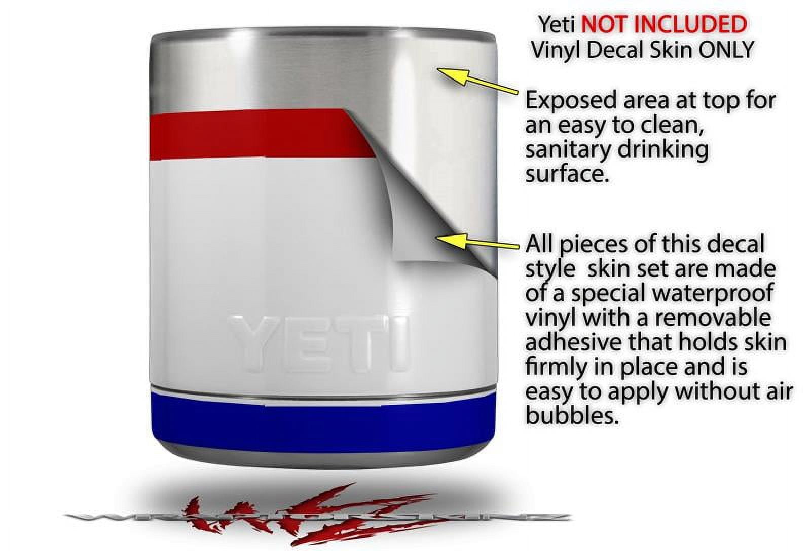 Skin Decal Wrap for Yeti Rambler Lowball - Red White and Blue by WraptorSkinz