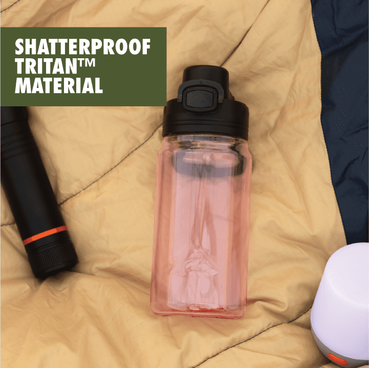 Ozark Trail 18 oz Tritan Plastic Flip-Top Lid Water Bottle - Pink