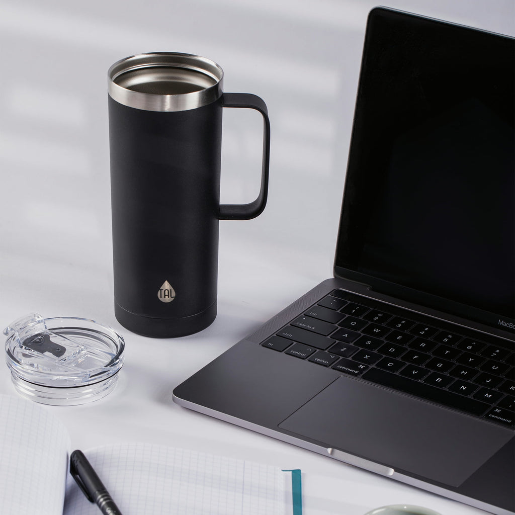 TAL 20 oz Insulated Travel Coffee Mug Black