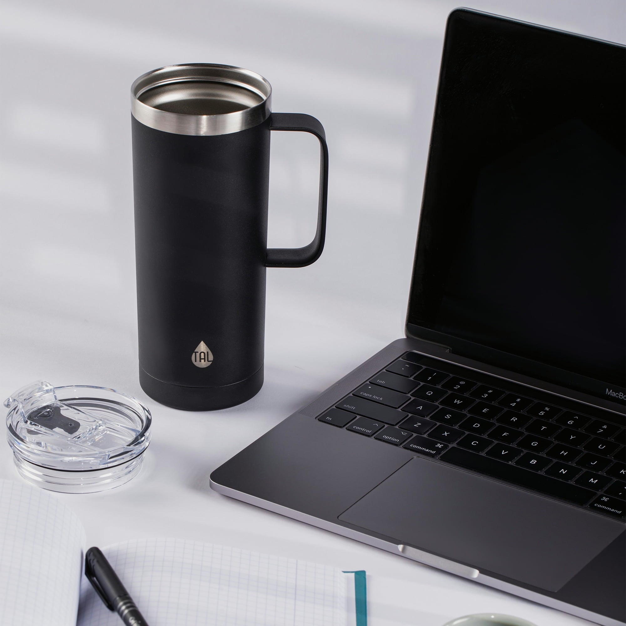 TAL 20 oz Insulated Travel Coffee Mug Black