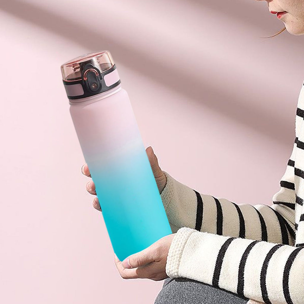 Kumdkd 24oz Leakproof Water Bottle with Infuser - Gradient Color Tritan Sports Cup for Gym & Hiking - BPA-Free Thermal Locking Tumbler for Hot/Cold Drinks