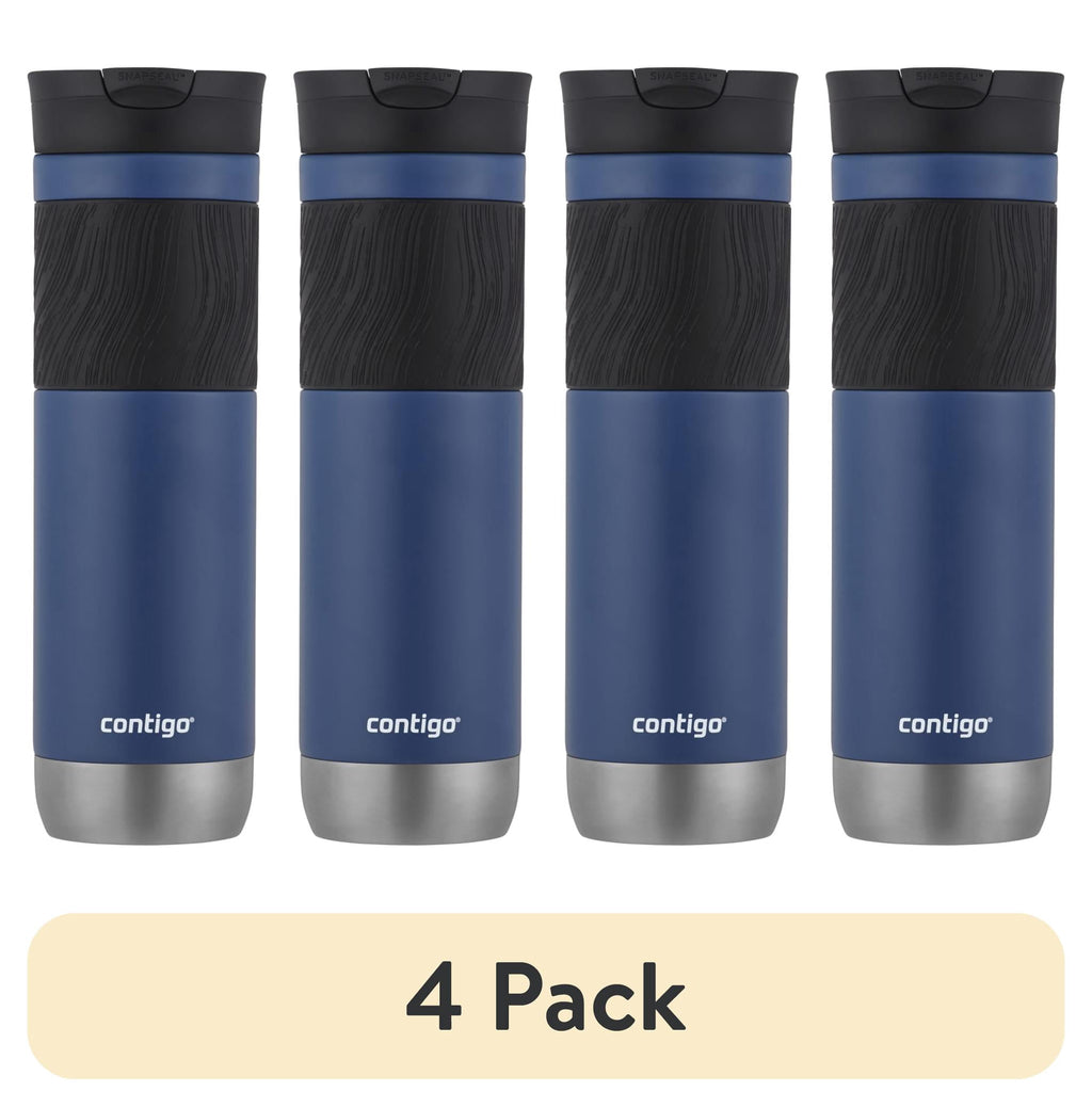 Contigo Byron 2.0 Stainless Steel Travel Mug with SNAPSEAL Lid and grip Blue - 24 fl oz. - 4-Pack
