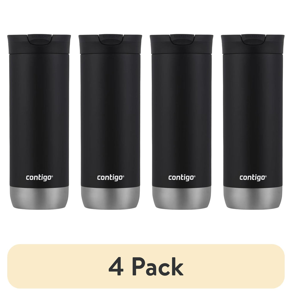 Contigo 16 oz. Huron 2.0 SnapSeal Stainless Steel Travel Mug - Licorice - 4-Pack