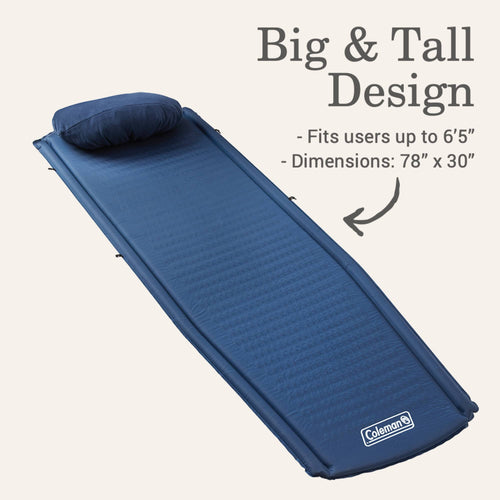 Coleman Montauk Big and Tall Self-Inflating Sleeping Pad - Blue Nights