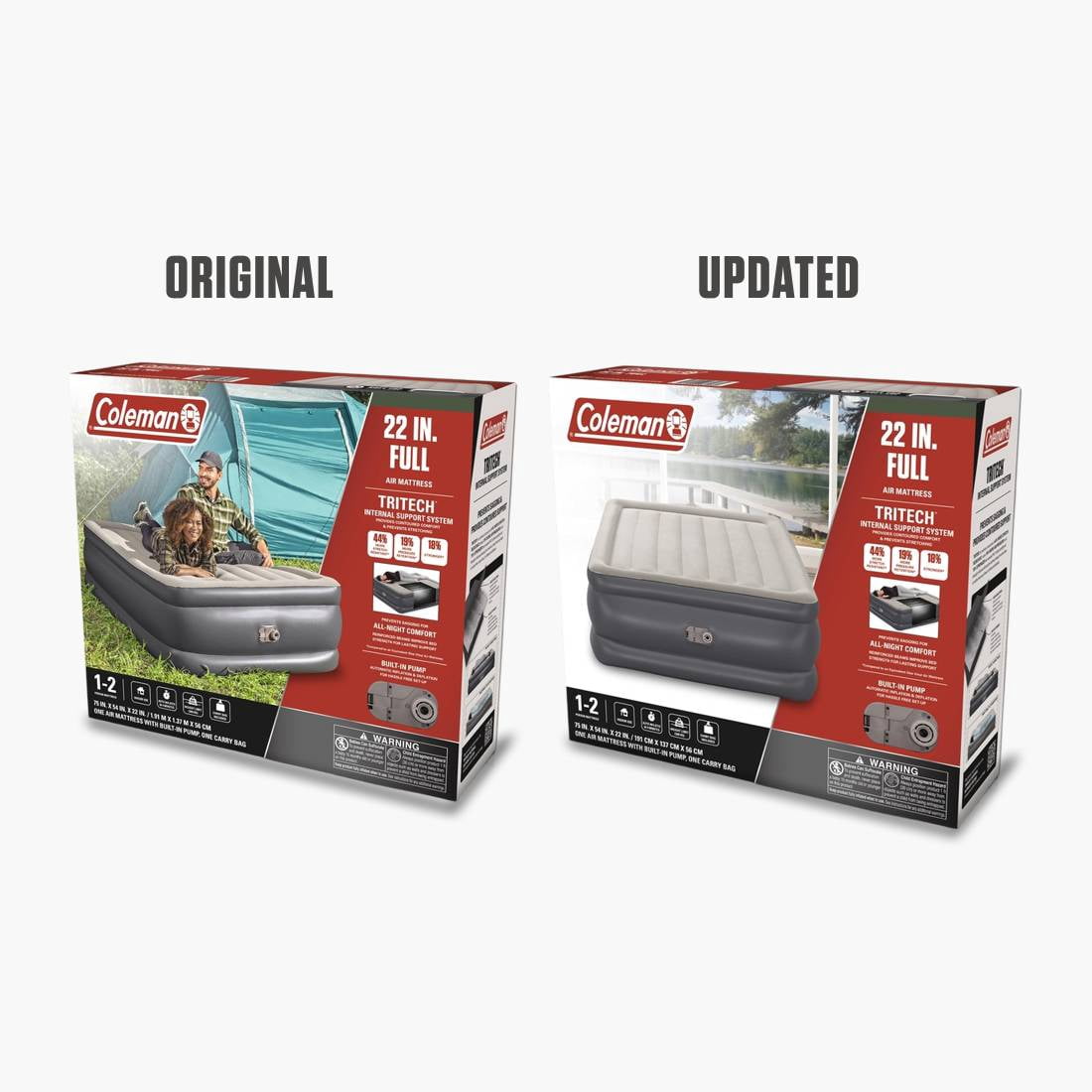Coleman Tritech Air Mattress Full 22" with Built-in AC Pump