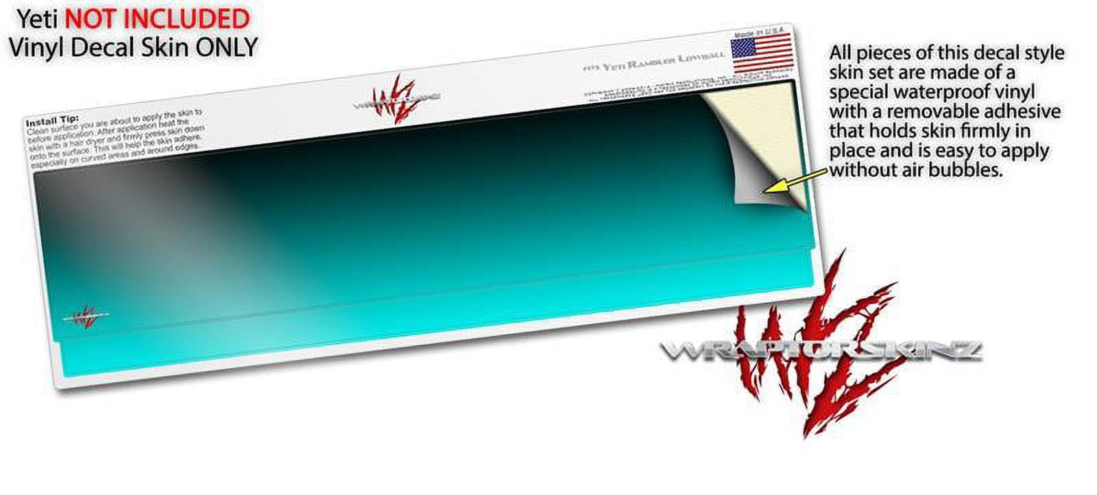 Skin Decal Wrap for Yeti Rambler Lowball - Smooth Fades Neon Teal Black by WraptorSkinz