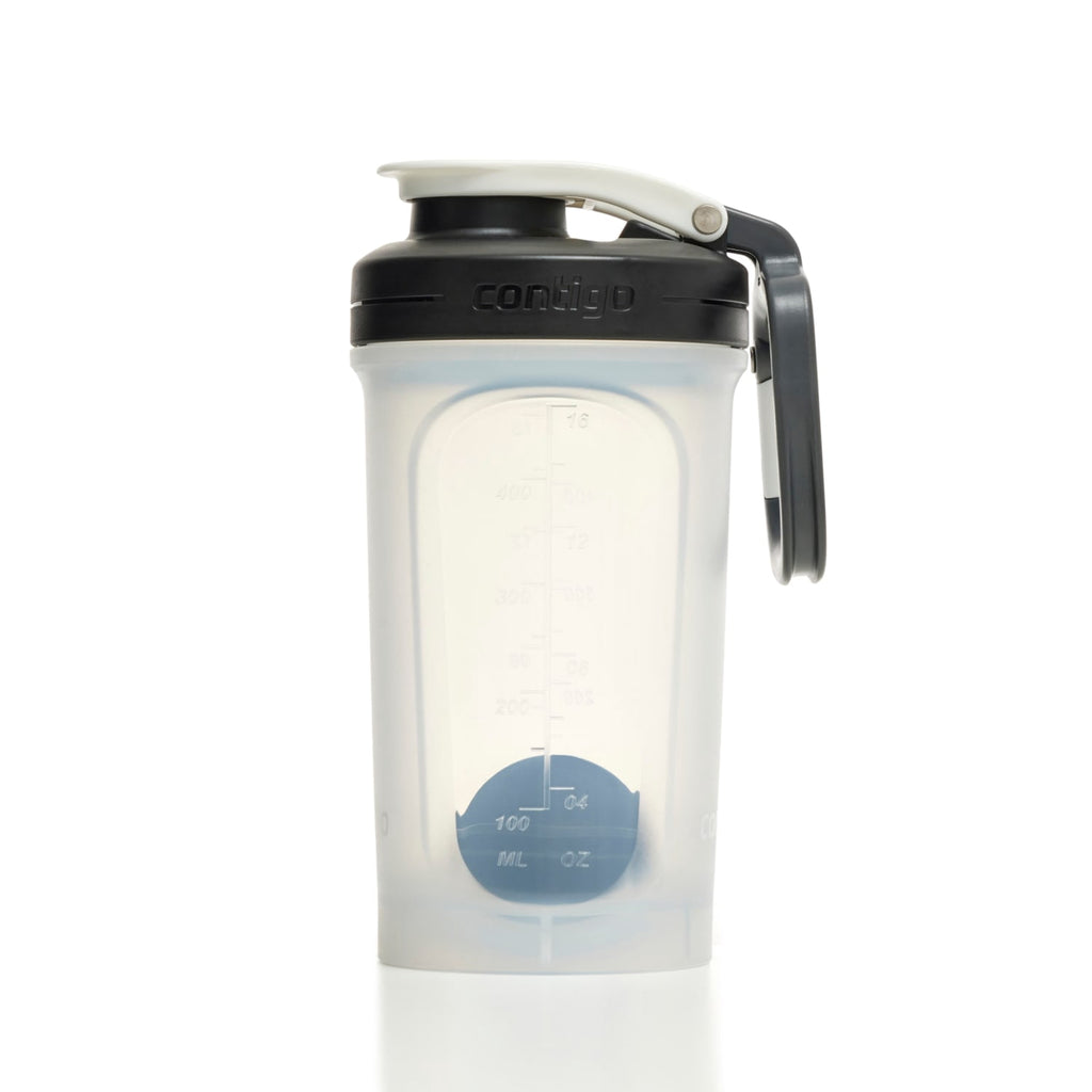Contigo Fit Plastic Shake & Go 2.0 Shaker Bottle - Salt White, 20 fl oz.