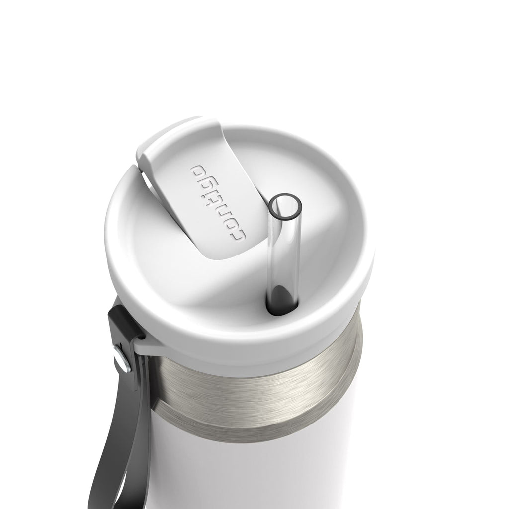 Contigo SnapSeal 20 oz Leakproof Stainless Steel Water Bottle with Reusable Straw - Vacuum-Insulated for Hot & Cold Drinks, Spill-Proof AutoClose Opening, BPA-Free & Lead-Free, Dishwasher Safe