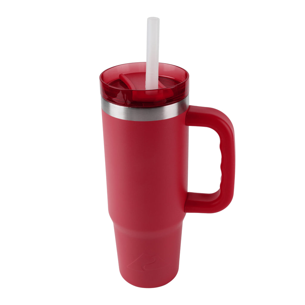 Ozark Trail 30oz Tailgating Tumbler with handle- Dark Red
