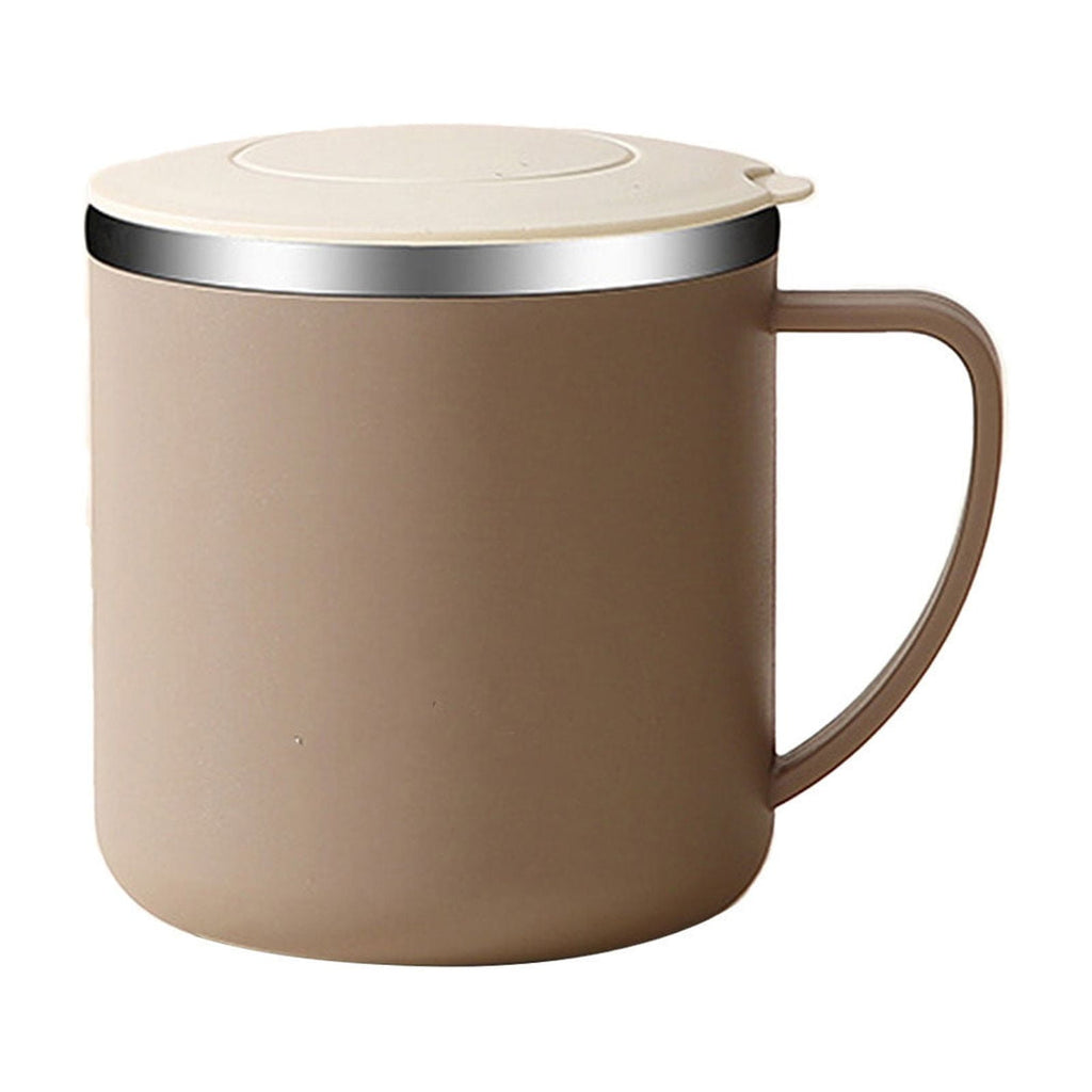 Uuiauoio 350ml Stainless Steel Coffee Mug - Double Wall Insulated Travel Coffee Mug - Unbreakable Metal Coffee Cup for Camping, Office & Car, Leakproof with Handle, 1ps