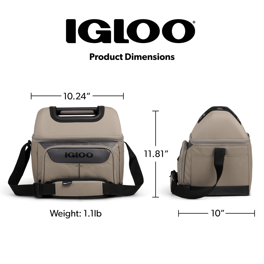Igloo 22 Can Capacity Trek Gripper Soft Sided Cooler - Sandstone Tan