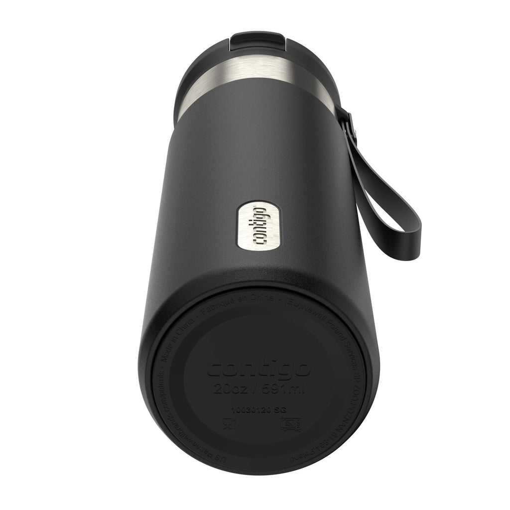Contigo SnapSeal 20 oz Leakproof Stainless Steel Water Bottle with Reusable Straw - Vacuum-Insulated for Hot & Cold Drinks, Spill-Proof AutoClose Opening, BPA-Free & Lead-Free, Dishwasher Safe