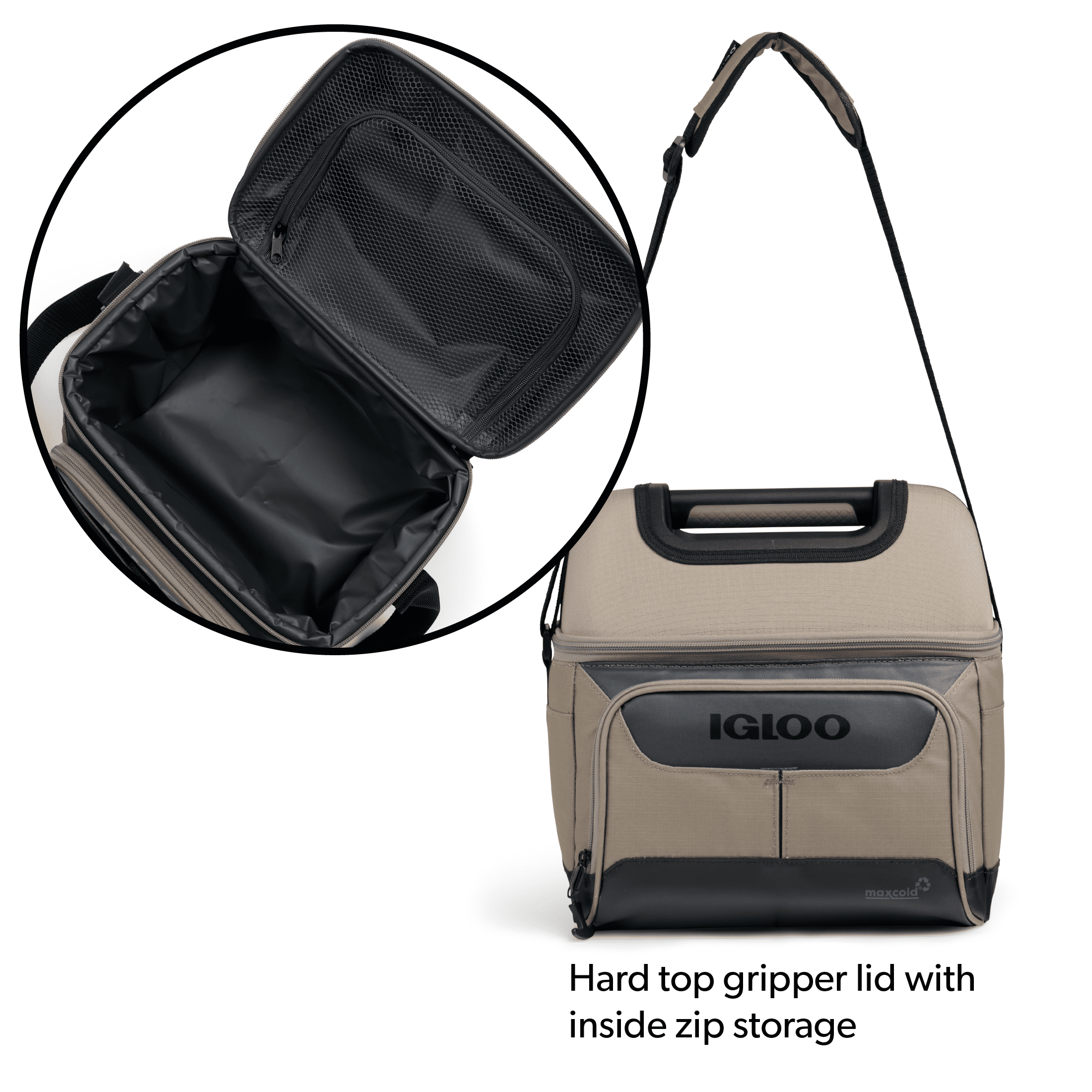 Igloo 22 Can Capacity Trek Gripper Soft Sided Cooler - Sandstone Tan