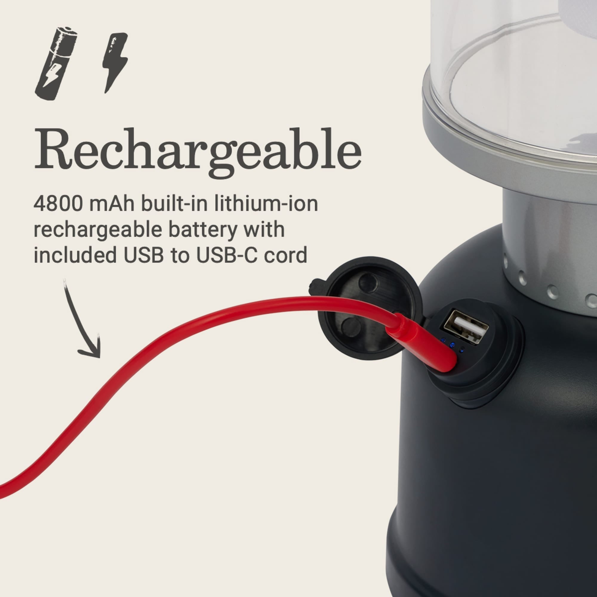 Coleman Classic Recharge LED Lantern - 800 Lumens - Black