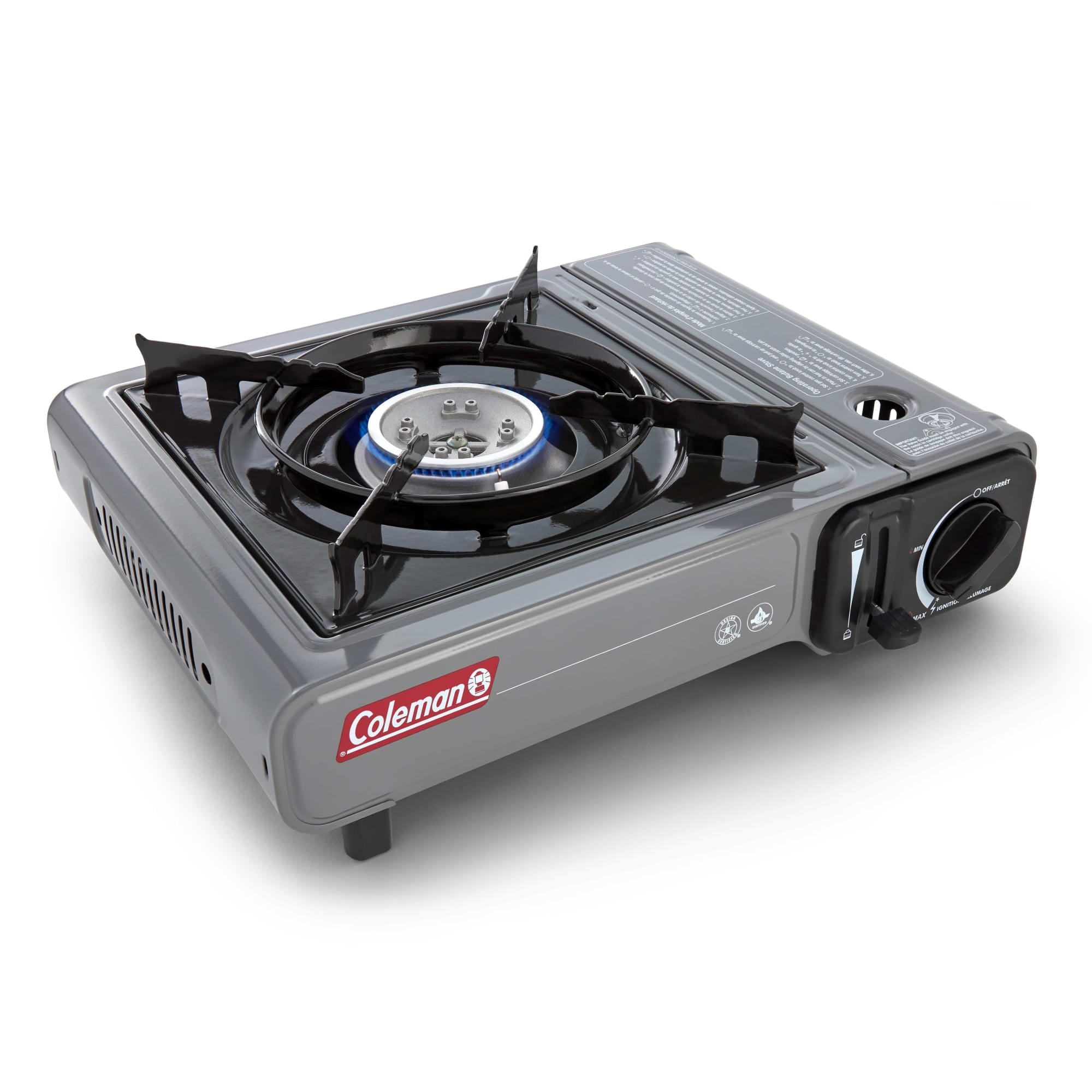Coleman Tabletop Portable Butane Gas Camping Stove - 1 Burner, Gray
