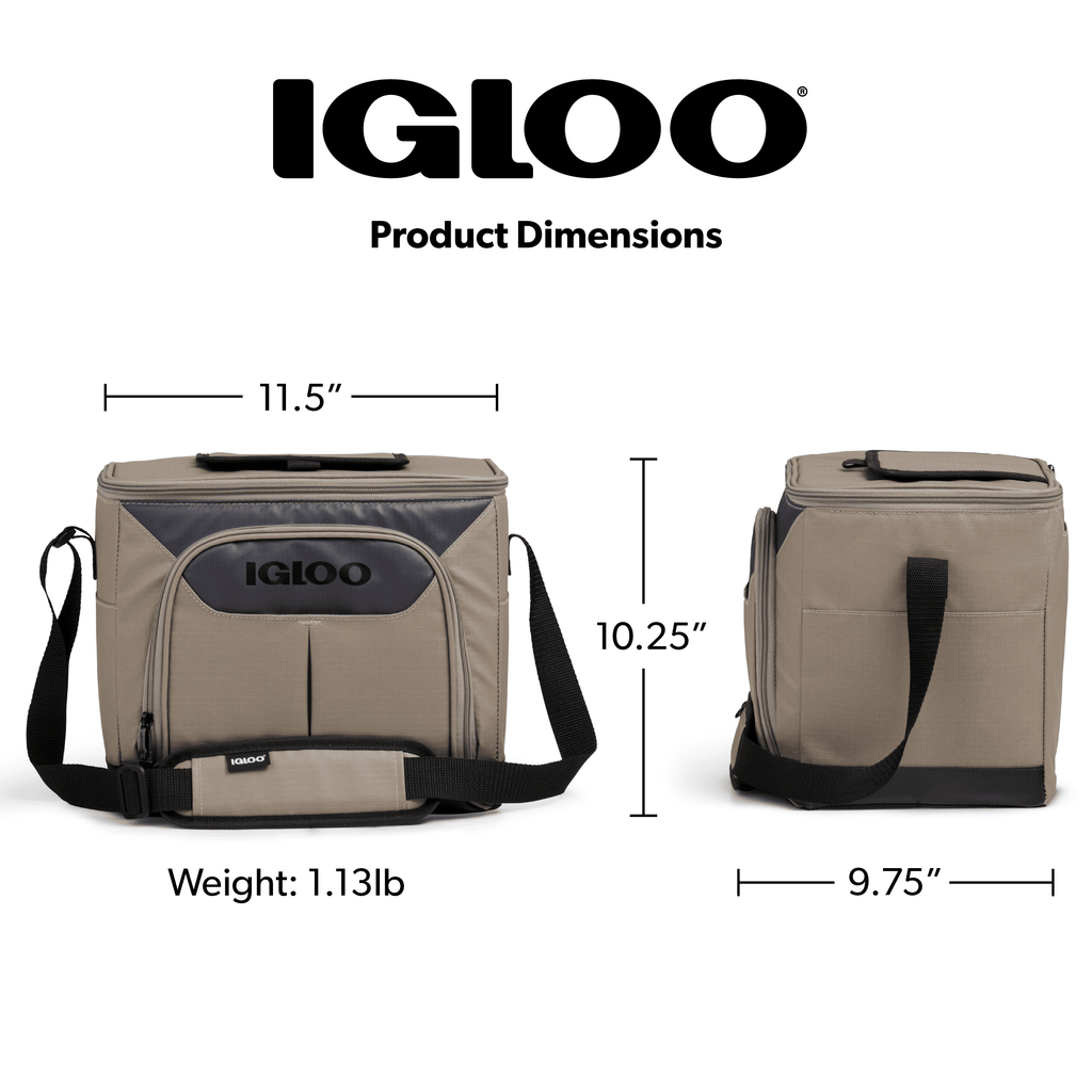 Igloo Trek 18 Can Capacity Softside Cooler with Hard Liner - Sandstone Tan