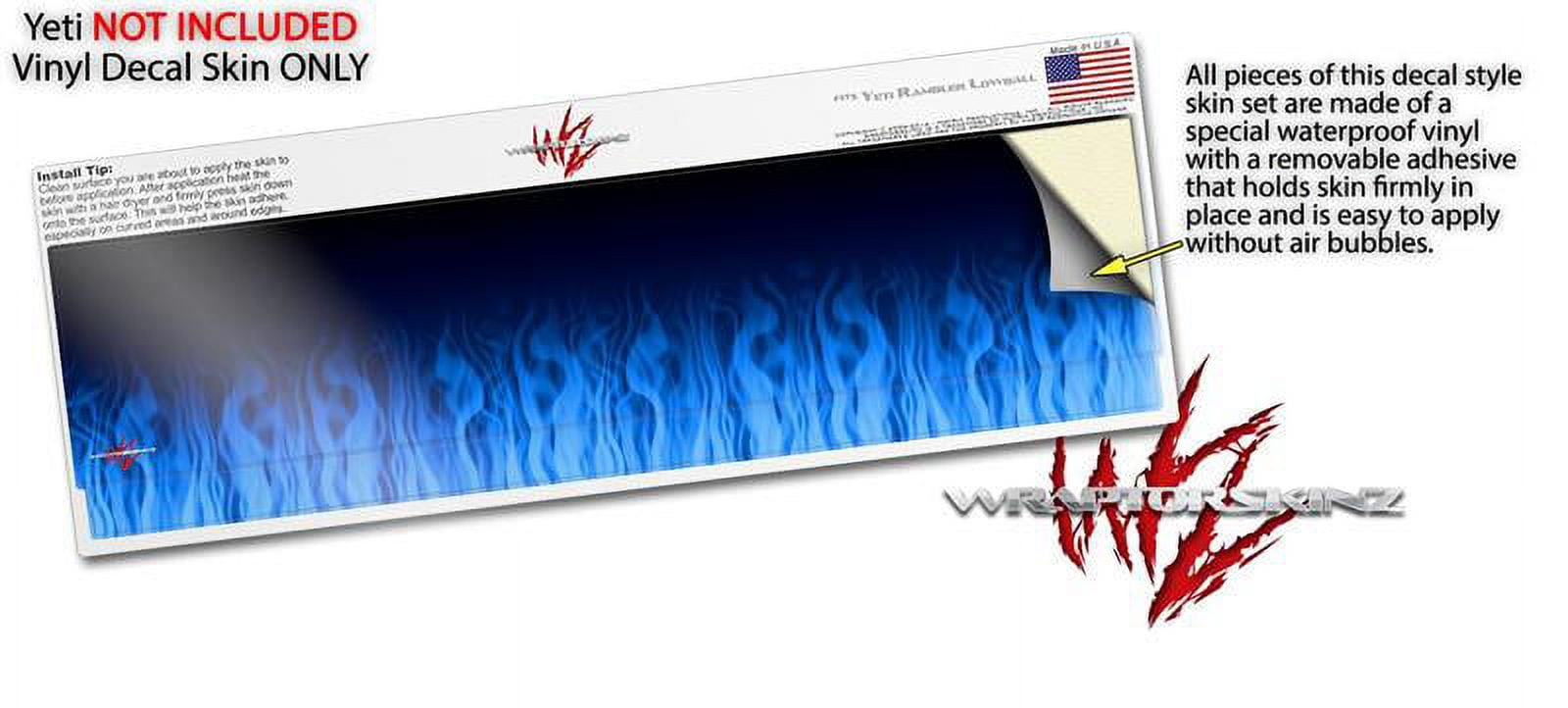 Skin Decal Wrap for Yeti Rambler Lowball - Fire Blue by WraptorSkinz